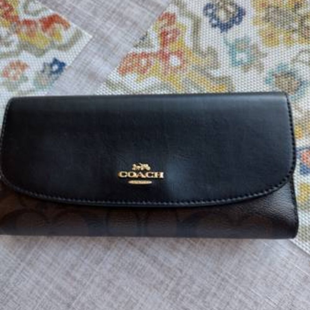 Coach Black/Brown Large Wallet,